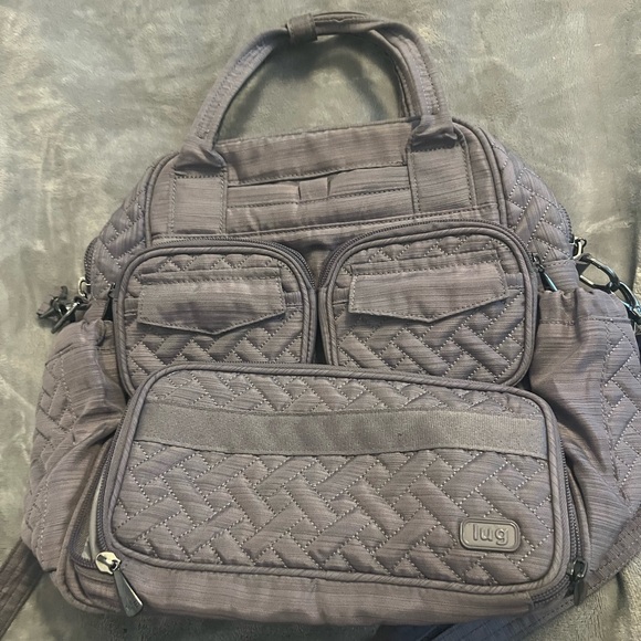 LUG GRAY  Mini Puddle Jumper Crossbody Tote Bag. - Picture 4 of 13